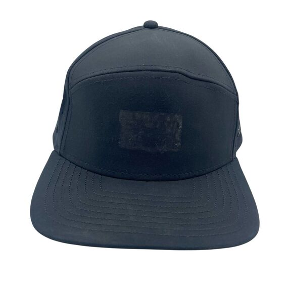 Melin Hat Cap Black Hydro Trenches Perforated Size Adjustable Snap Back 58cm - Picture 1 of 8